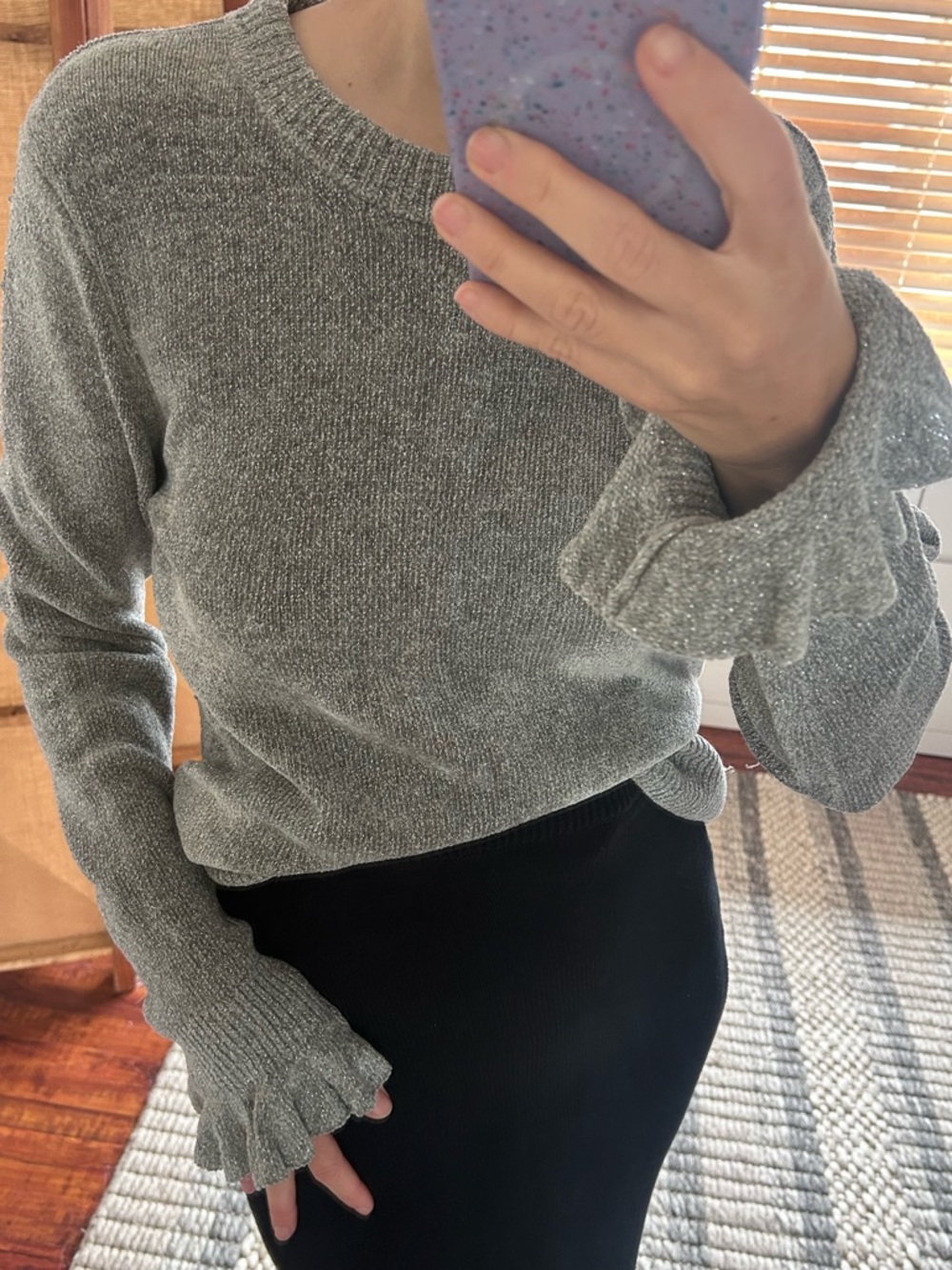 Knitted Soft Silver Jumper